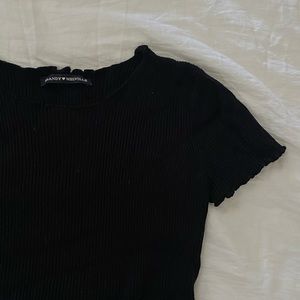 Brandy black cropped t shirt